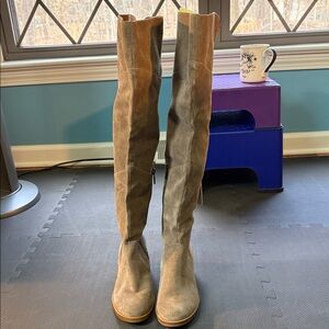 Lucky Brand Taupe Suede Over-the-Knee Boots